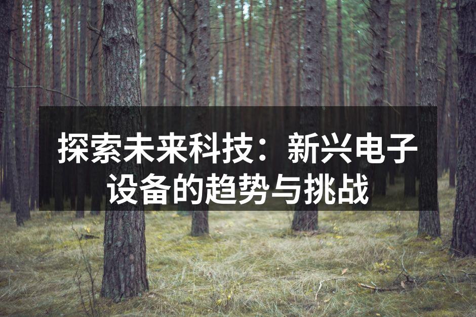 探索未来科技：新兴电子设备的趋势与挑战